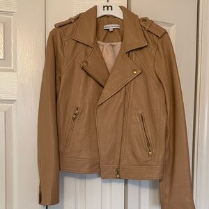 Karina Grimaldi Beige Leather Jacket